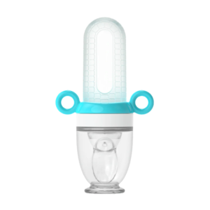 Bottle baby food dispensing silicone spoon