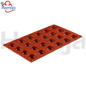24-cavity food-grade silicone chocolate cake round-shaped mold