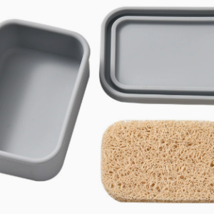 Silicone Travel Portable Soap Container with Drainage Layer