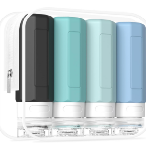 4pcs 3oz Silicone portable travel Gel dispensing bottle kit