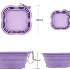 500ml Pet silicone folding bowl